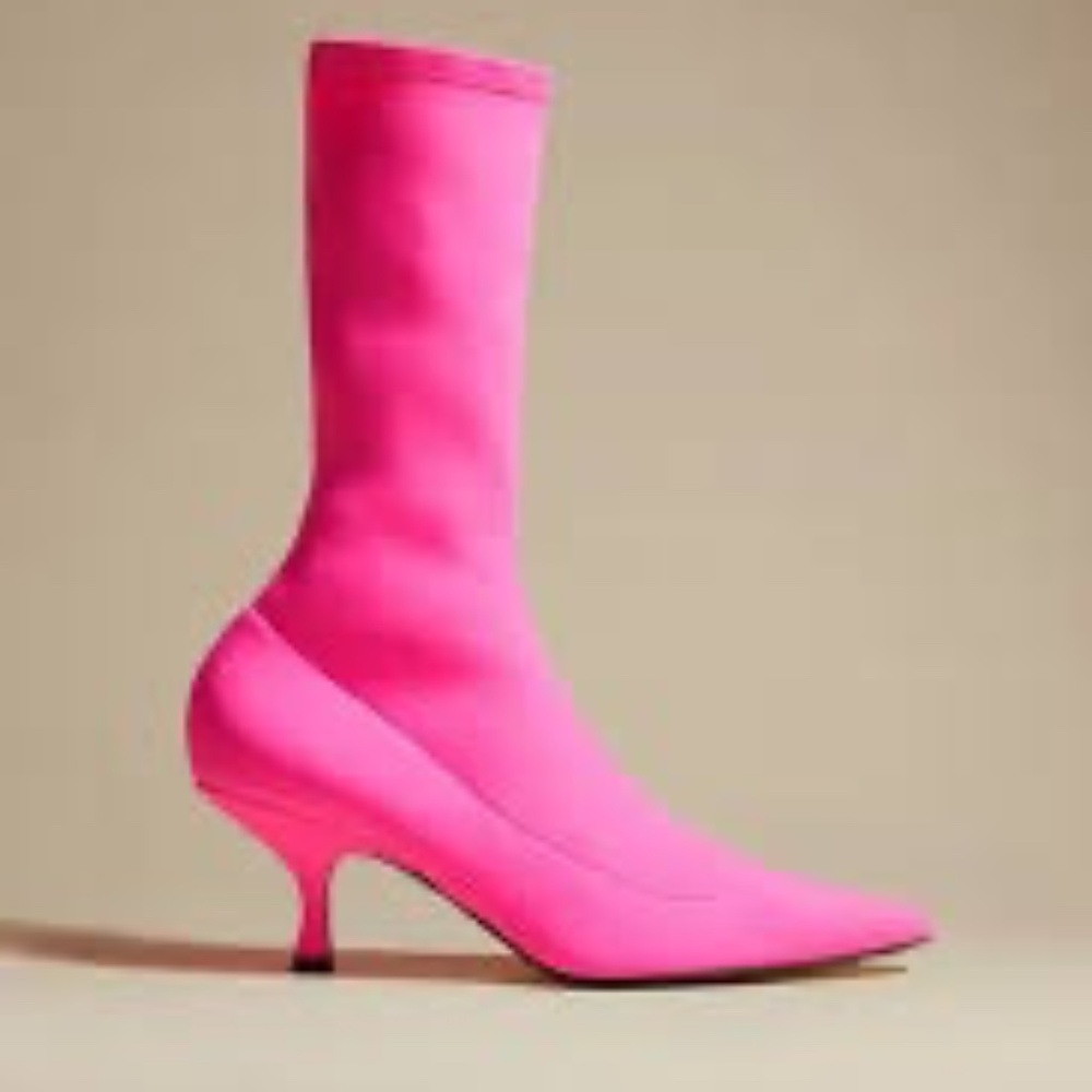 KHAITE Taylor Stretch Pump Booties In Pink Size-7/5
